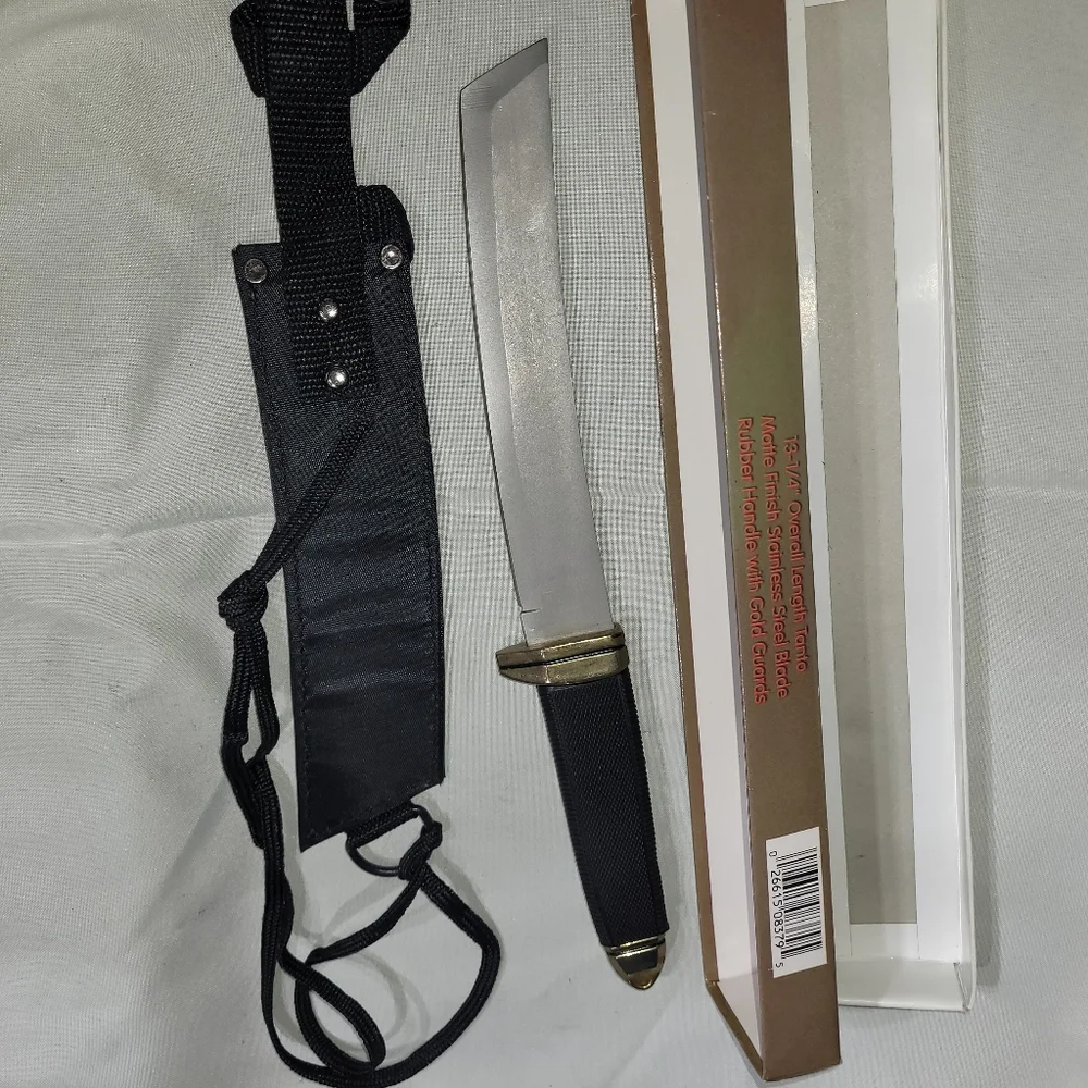 Tanto Fixed Blade Knife - Black